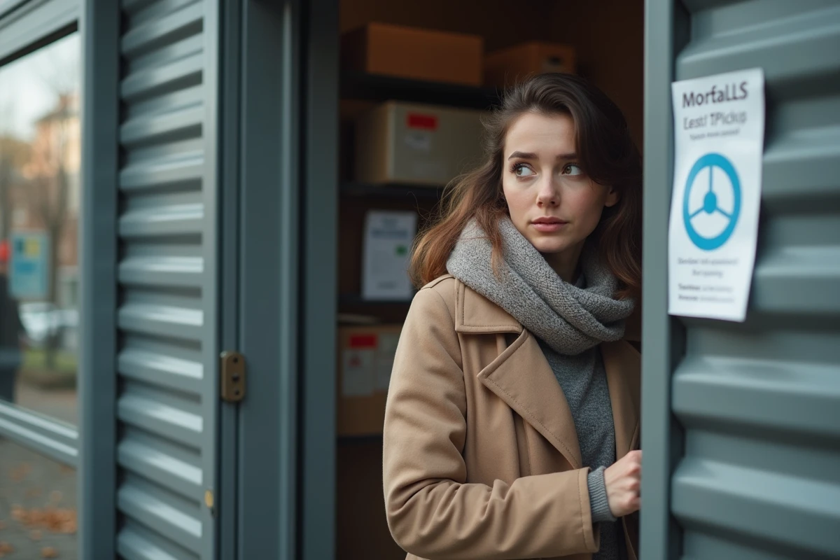 Jeune femme regardant à travers la porte d
