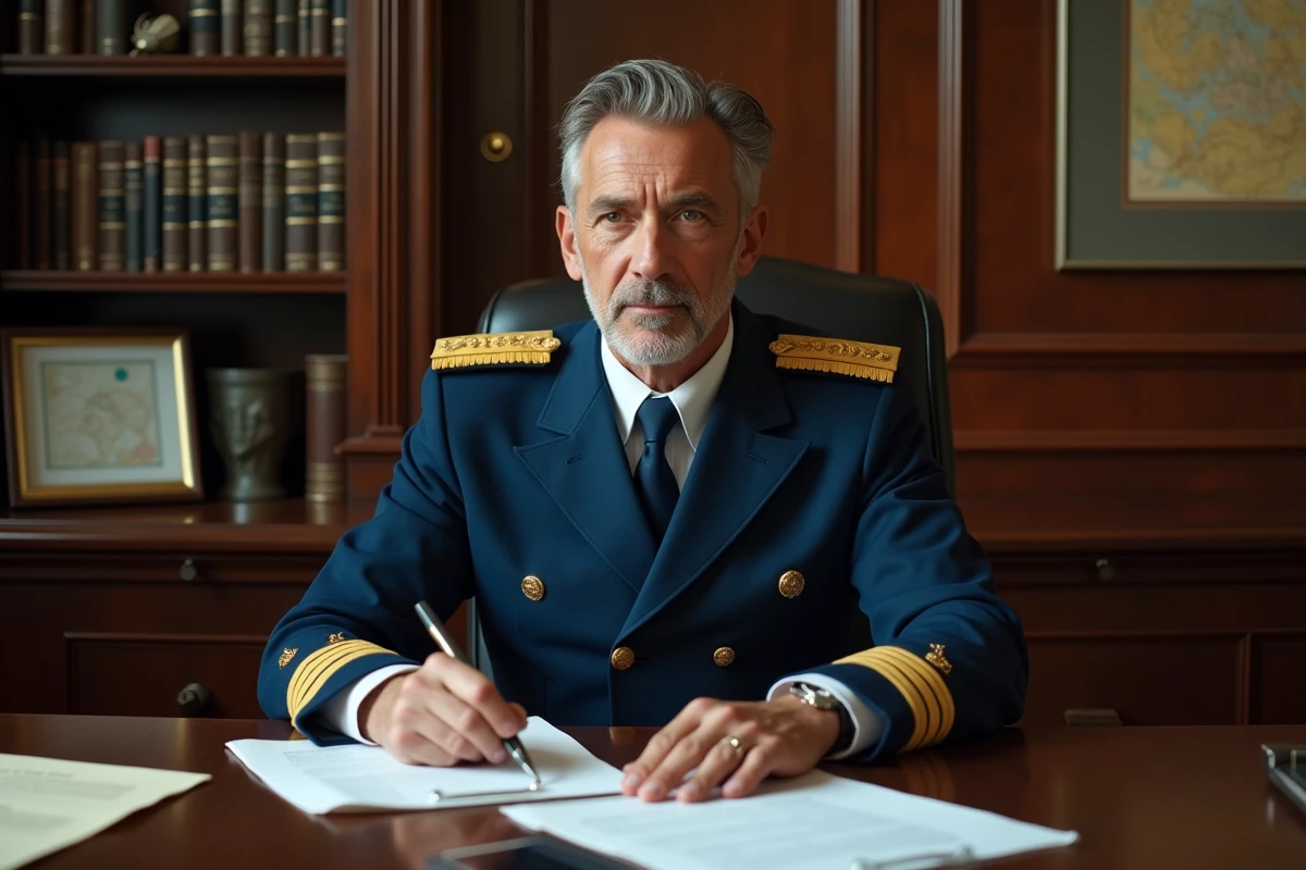 Homme en costume dans un bureau avec documents