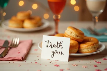 Règle du jeu Palmier imprimable posée sur une table de fête avec des palmiers feuilletés et des verres colorés